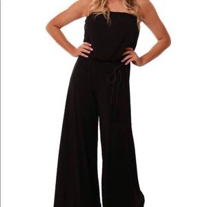 Ariella black strapless jumpsuit